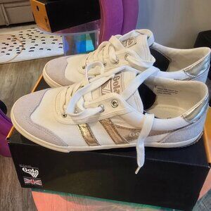 Gola Classics Women's Badminton Sneakers Off White/Gold  US 7